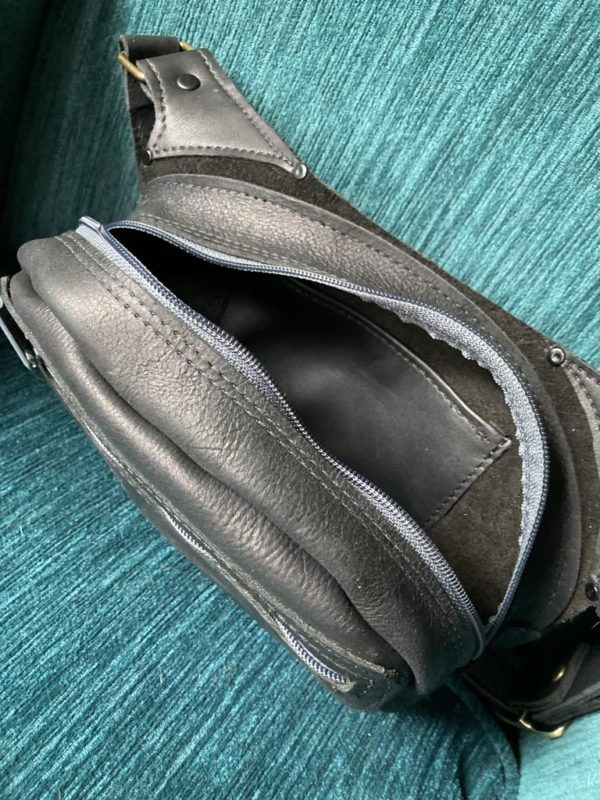 Black leather hip pack - Image 3