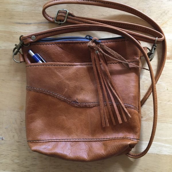 (sold) Honey brown leather bag - Image 2