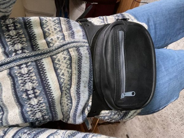 Black leather hip pack - Image 2