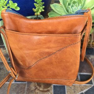 (sold) Honey brown leather bag