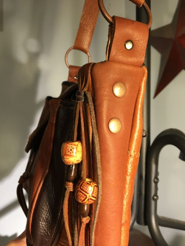 Caramel Brown leather Purse - Image 2