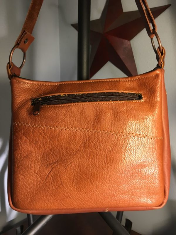 Caramel Brown leather Purse - Image 4