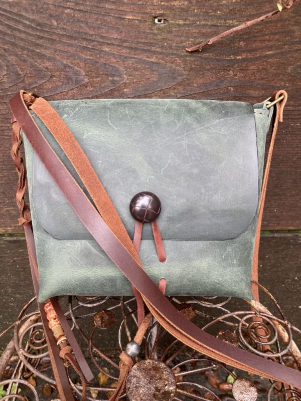 (Sold) “Evergreen Forest” Woodland crossbody