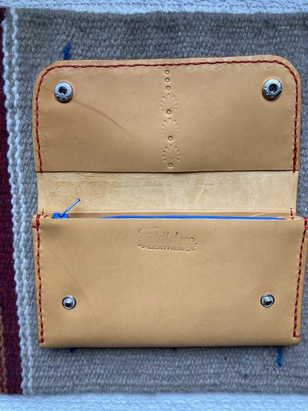 Golden calfskin wallet - Image 2