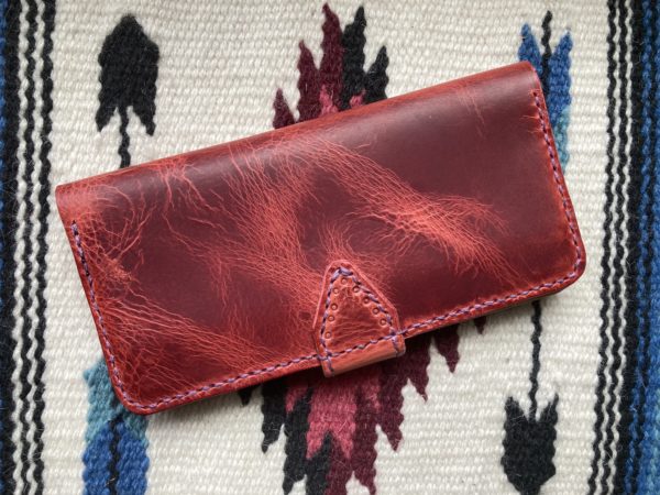 Italian Cranberry leather wallet