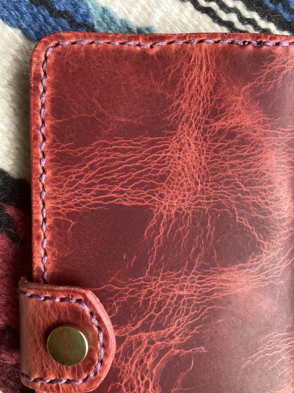 Italian Deep Pink leather long wallet - Image 4