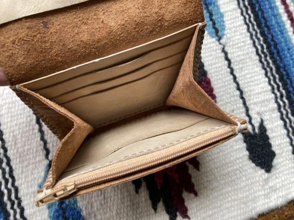 Tan embossed leather wallet - Image 3