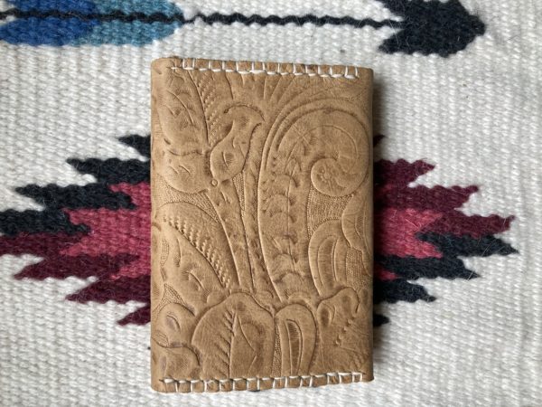 Tan embossed leather wallet - Image 5