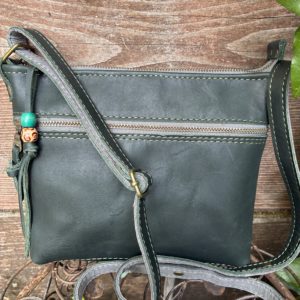 Forest Green leather crossbody