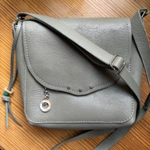 Light aqua leather bag