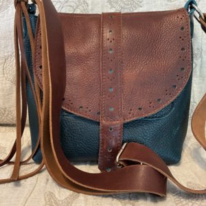Savanna Burnt Maple and Deep Teal satchel