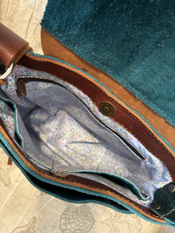 Savanna Burnt Maple and Deep Teal satchel - Image 3
