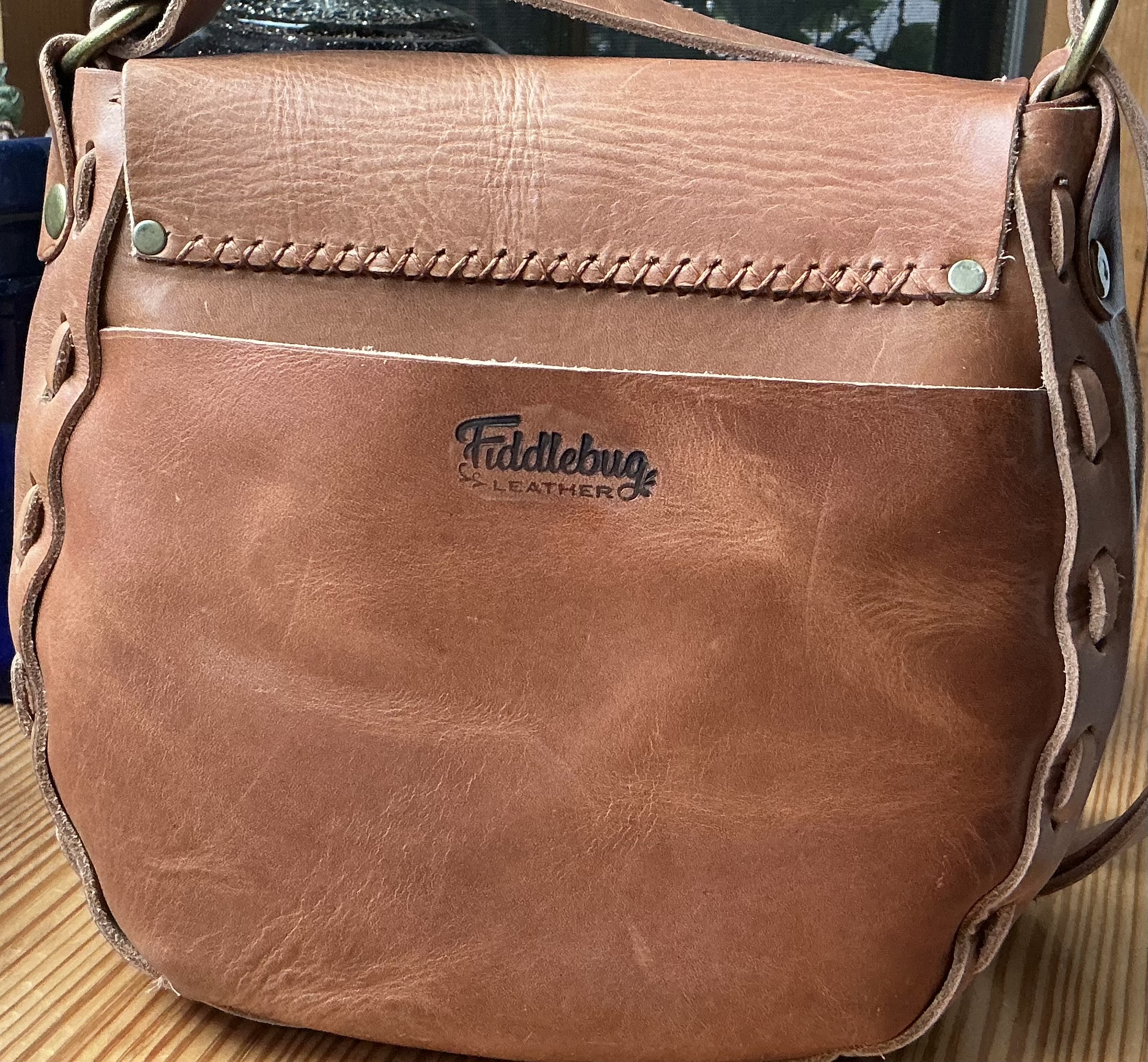 70’s style Leather satchel - Image 3