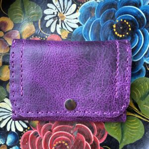 Purple Grape Bison leather wallet