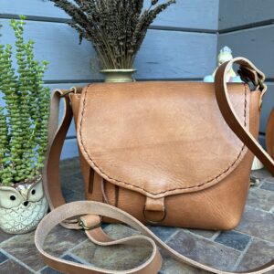 Natural Tan crossbody satchel