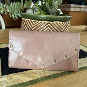 Earth Pink leather wallet