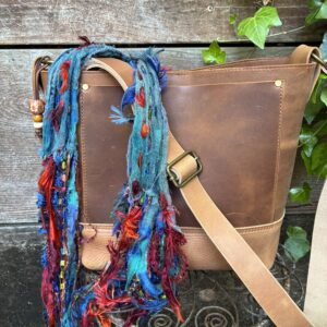 English and Texas Tan Crown tote
