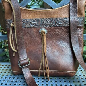 Brown leather bag